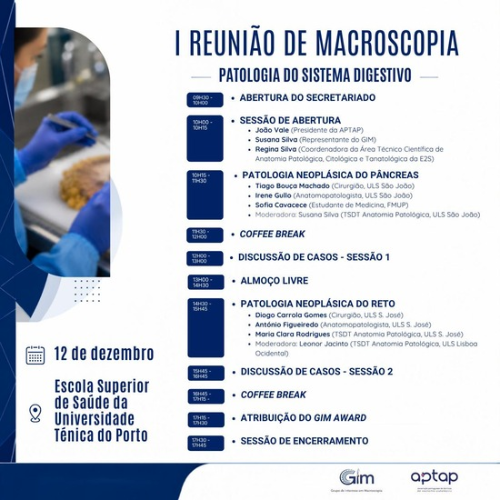 ESS acolhe a I Reunião de Macroscopia a 12 de dezembro